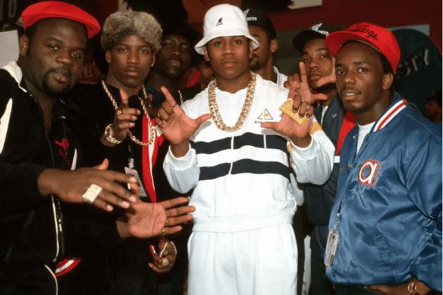 LL Cool J standing with his crew